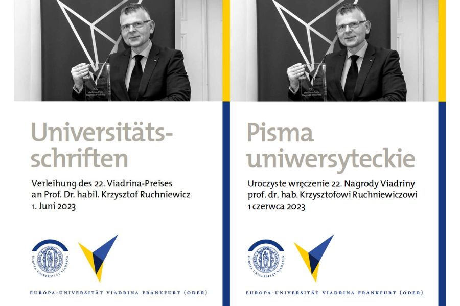 Buchcover Universitätsschrift 43 Verleihung des 22. Viadrina-Preises an Prof. Dr. Krzysztof Ruchniewicz