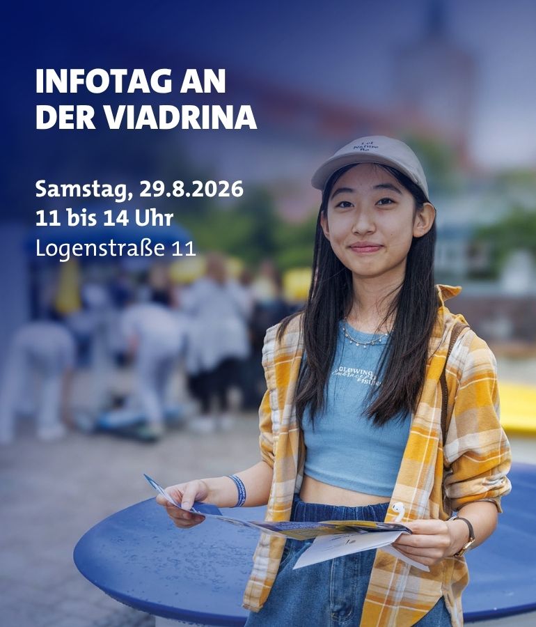 Werbebild für den Infotag 2026 an der Viadrina