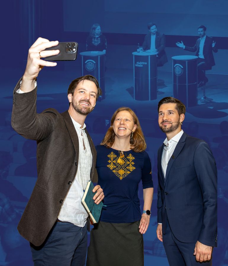 Mattia Nelles, Susann Worschech und Vassili Golod bei der Viadrina Debate Winter-Semester 2026/27 an der Viadrina