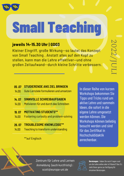 Small Teaching Series Poster
