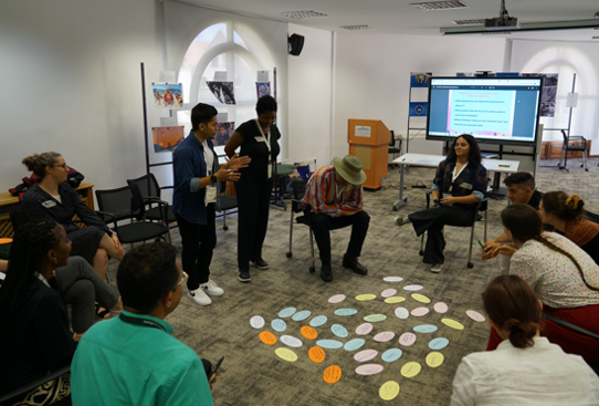 Participants of the Shared Humanity Experience discussing
