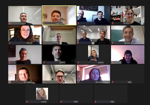 Screenshot of the first online Meeting of Work Package 7