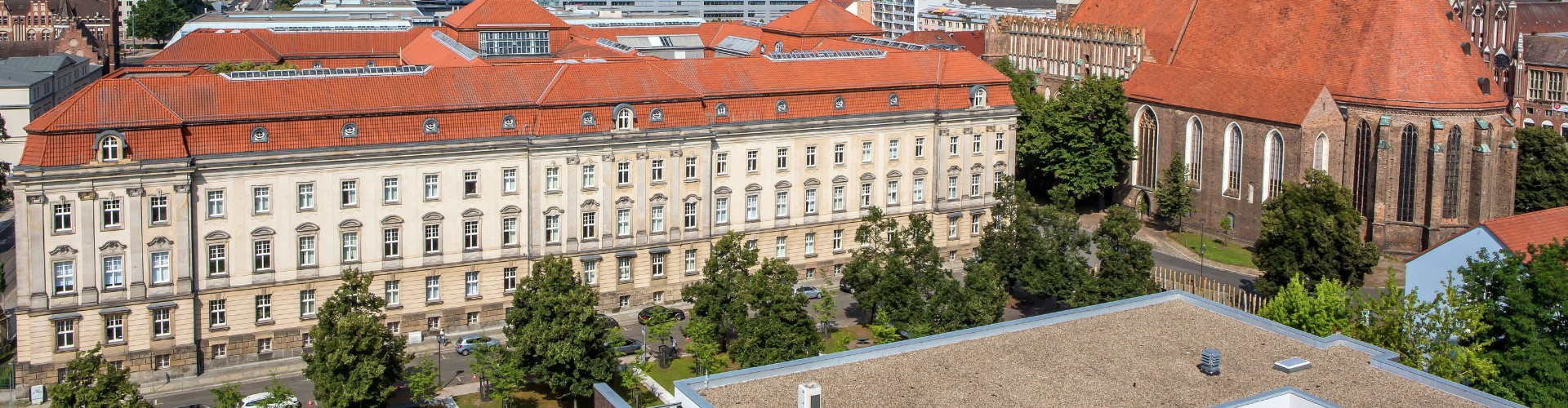 Blick auf das Viadrina Hauptgebäude