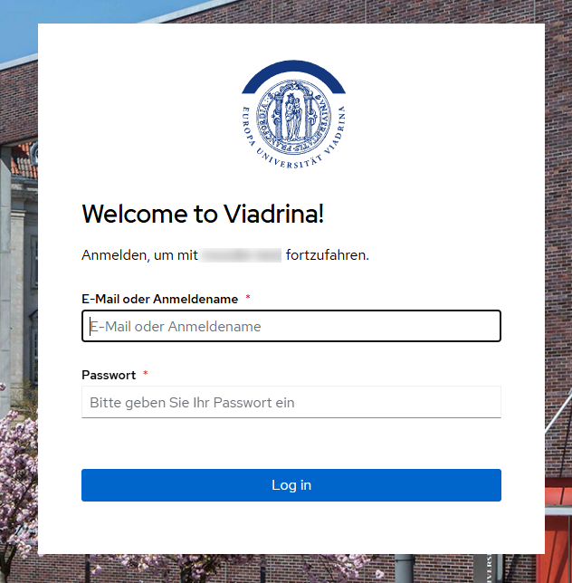 Anmeldemaske Moodle