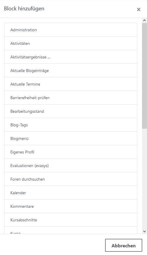moodle_block hinzufügen 2