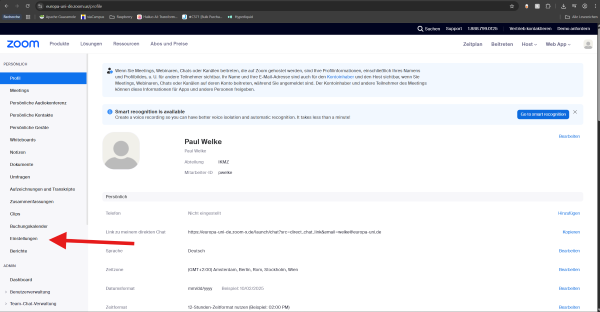 Zoom AI Einstellungen 1_Homepage