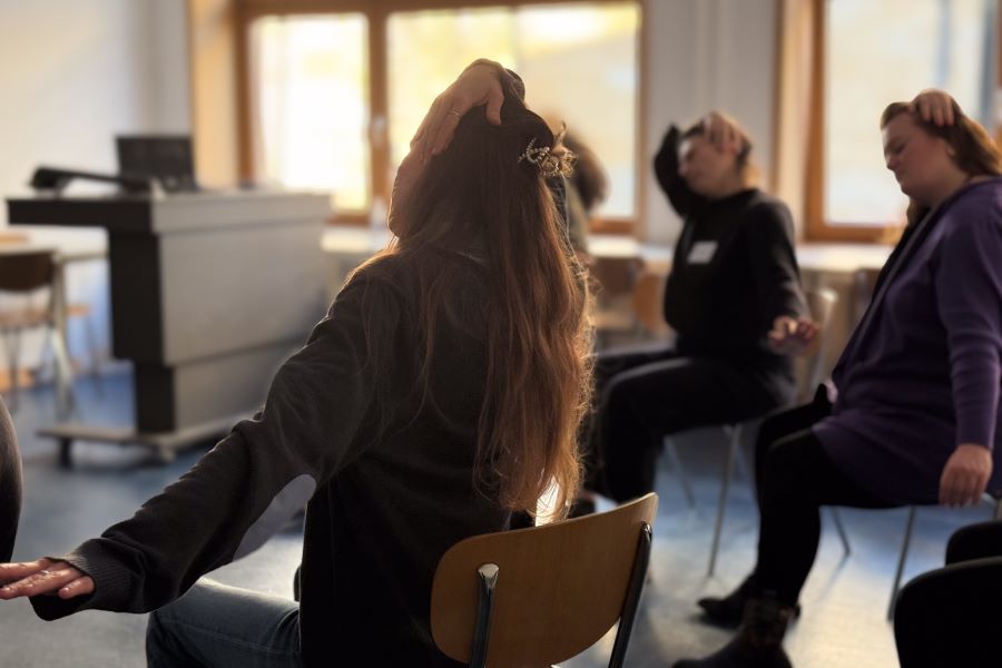 Yoga-Pause beim Langen Tag des Schreibens