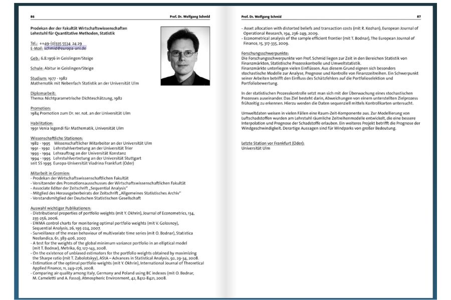 Who is Who: Wolfgang Schmid
