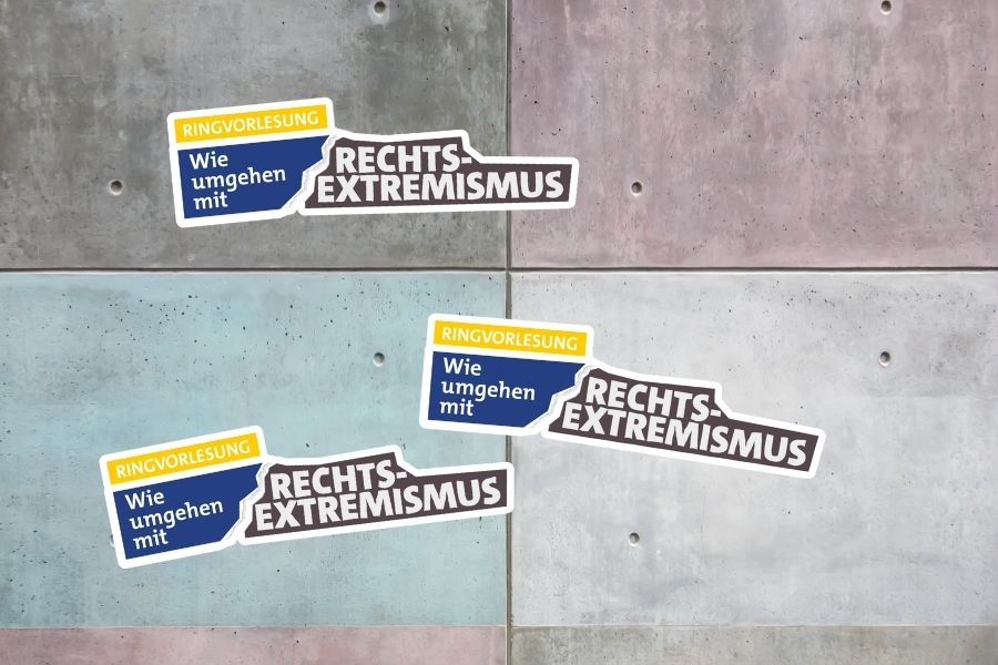 Grafik zur Ringvorlesung: Wie umgehen mit Rechtsextremismus?