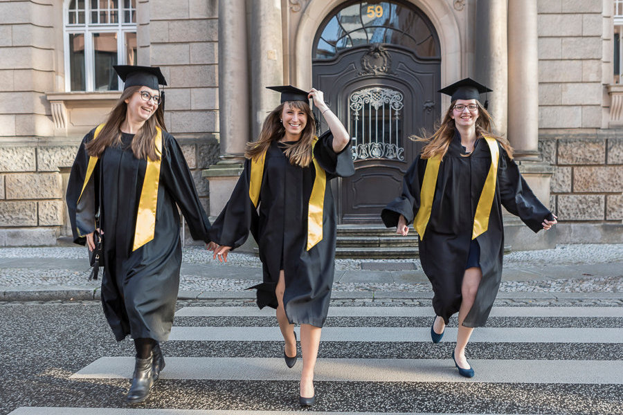 Graduation Day students in berets