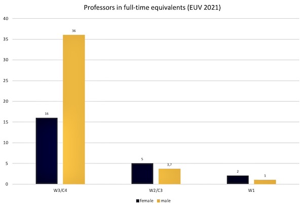 Professors in full-time equivalents