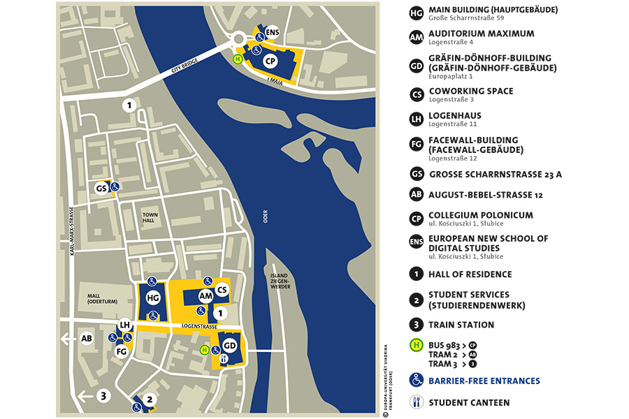 Viadrina Campus Lageplan English