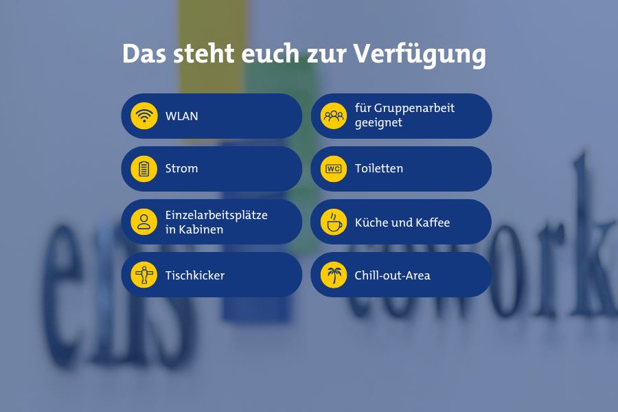 Coworking space of the European New School of Digital Studies (ENS)