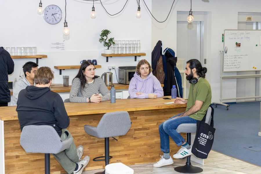 Coworking space of the European New School of Digital Studies (ENS)