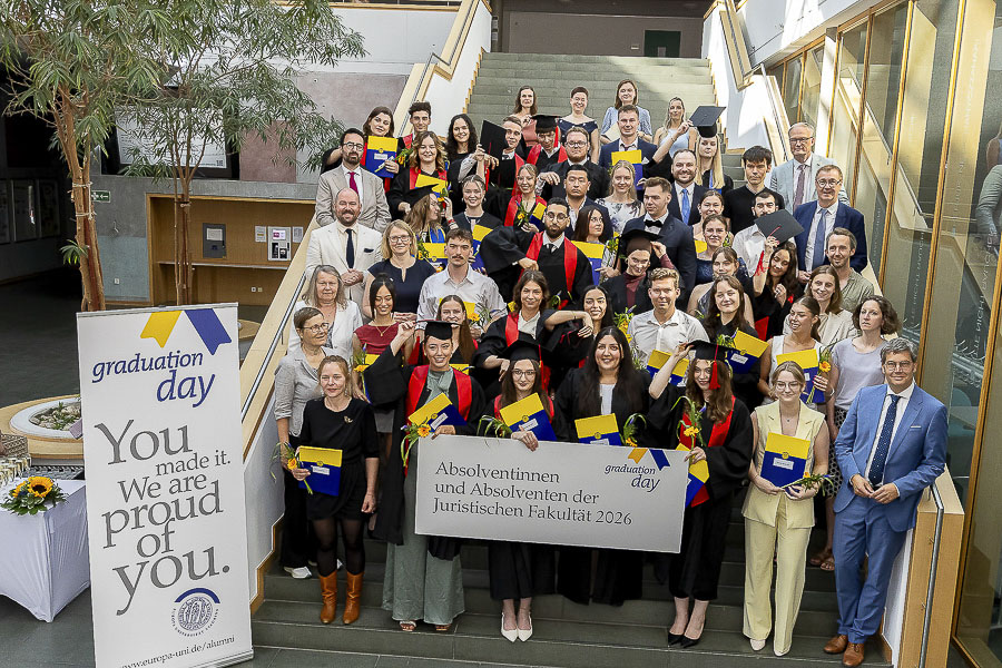 Highlights from the Faculty of Law’s graduation ceremony on Graduation Day 2026 at the European University Viadrina