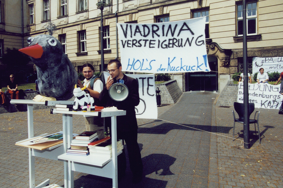 In July 2001, a satire by students causes quite a stir in the media.