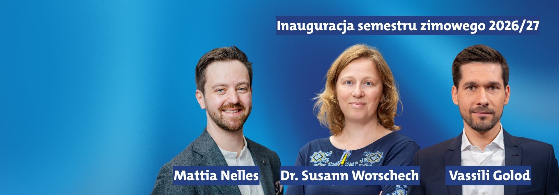 Grafik Viadrina Debate Wintersemester 2026/27 mit Mattia Nelles, Susann Worschech und Vassili Golod