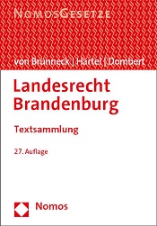 Landesrecht Brandenburg, 27. Auflage (Cover)